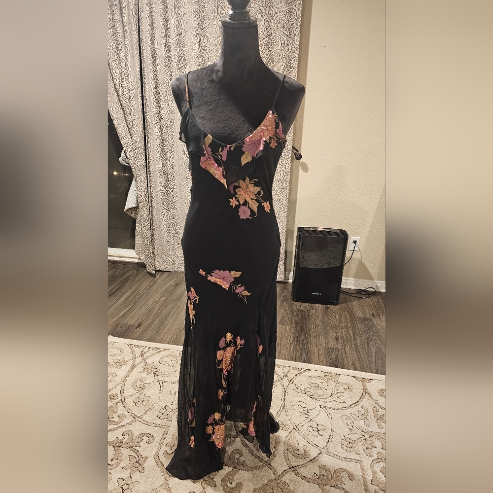 Sue Wong Black Silk Dress